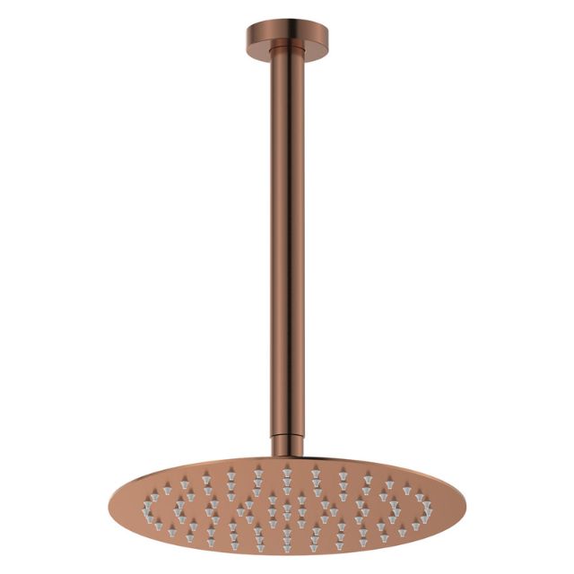 Fienza Kaya Shower Ceiling Dropper Set Brushed Copper