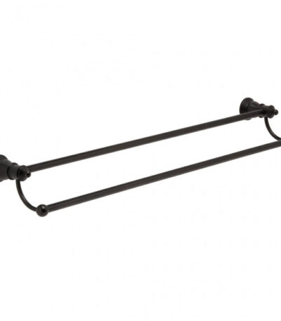 Fienza Lillian Double Towel Rail - Matte Black 800mm