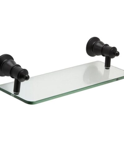 Fienza Lillian Glass Shelf - Matte Black