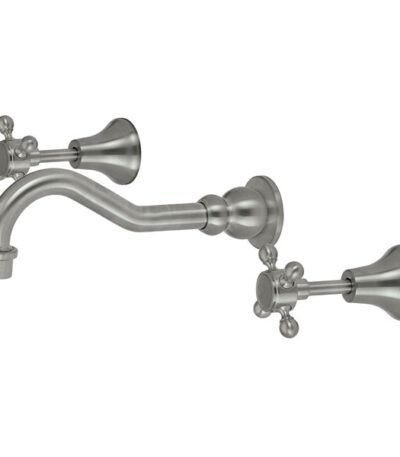 Fienza Lillian Shepherds Crook Bath Set - Brushed Nickel