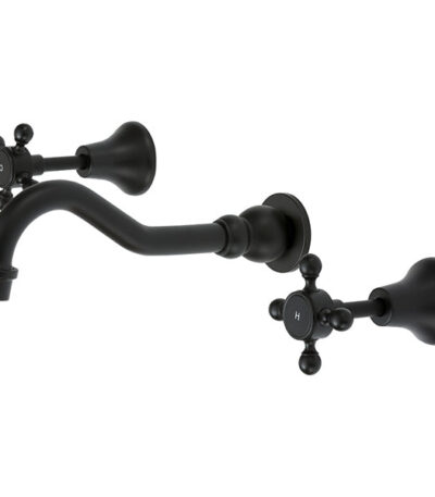 Fienza Lillian Shepherds Crook Bath Set - Matte Black