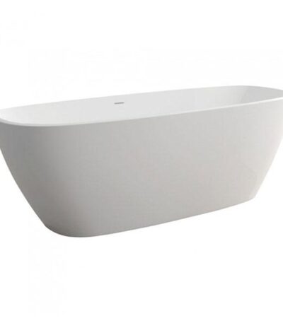 Fienza Marissa Matte White Stone Freestanding Bath 1700mm