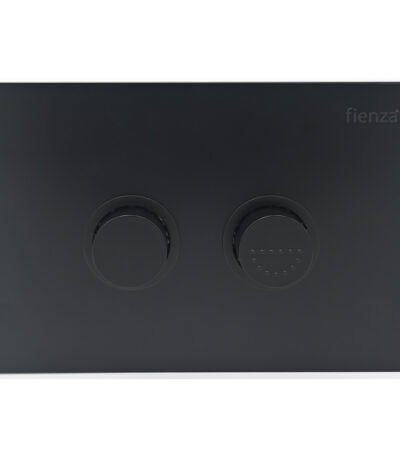 Fienza R&T Care Raised Button Flush Plate, Matte Black