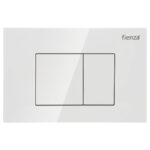 Fienza R&T Rectangular Button Flush Plate, Gloss White