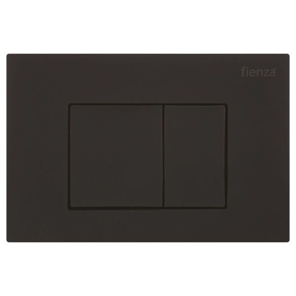 Fienza R&T Rectangular Button Flush Plate, Matte Black