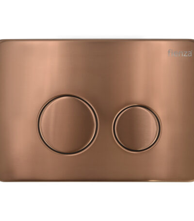 Fienza R&T Round Button Flush Plate, Brushed Copper