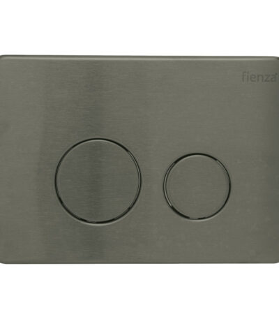 Fienza R&T Round Button Flush Plate, Gun Metal