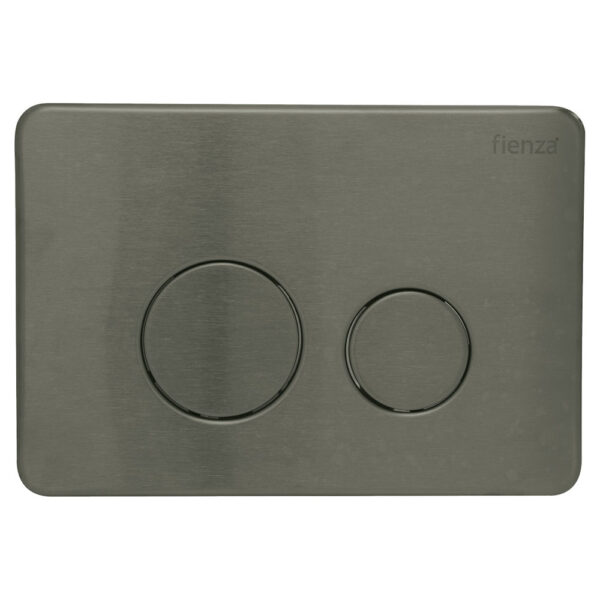 Fienza R&T Round Button Flush Plate, Gun Metal