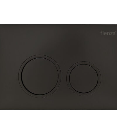 Fienza R&T Round Button Flush Plate, Matte Black