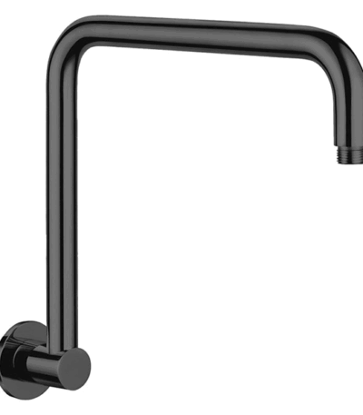 Fienza Round Fixed Gooseneck Shower Arm - Matte Black