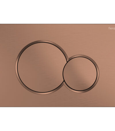Fienza Sigma Round Button Flush Plate, Brushed Copper