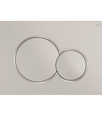Fienza Sigma Round Button Flush Plate, Brushed Nickel