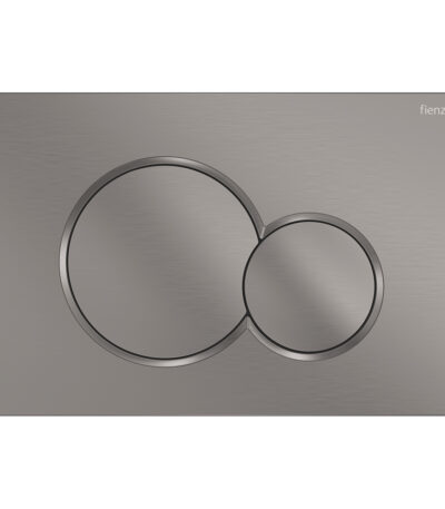 Fienza Sigma Round Button Flush Plate, Gun Metal