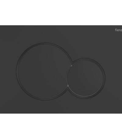 Fienza Sigma Round Button Flush Plate, Matte Black