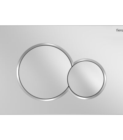 Fienza Sigma Round Button Flush Plate, Matte Chrome