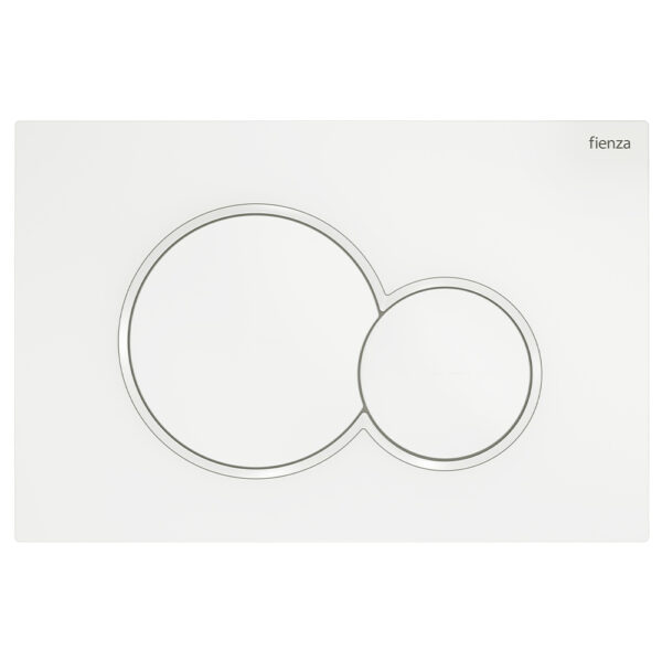 Fienza Sigma Round Button Flush Plate, Matte White