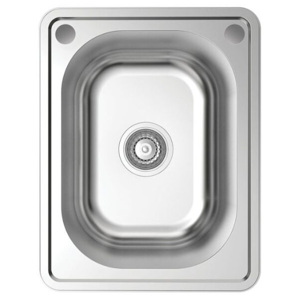 Fienza Tiva Laundry Sink Small Topmount 22L 2TH 500X390X200mm Includes Flexible Bypass Kit