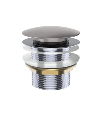 Fienza Universal Pull-Out/Pop-Up Brass Cap Bath Waste Non Overflow Gun Metal