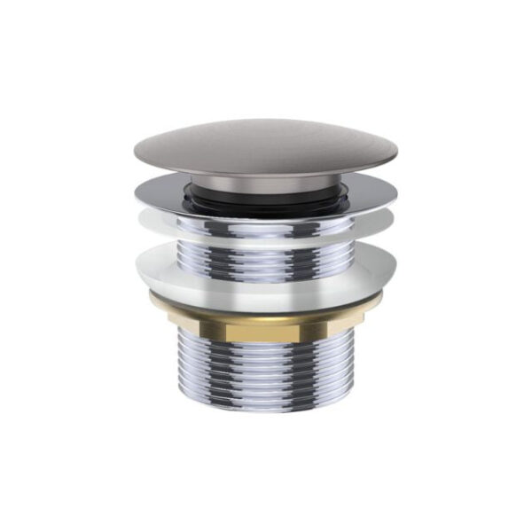 Fienza Universal Pull-Out/Pop-Up Brass Cap Bath Waste Non Overflow Gun Metal