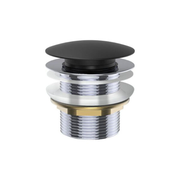 Fienza Universal Pull-Out/Pop-Up Brass Cap Bath Waste Non Overflow Matte Black