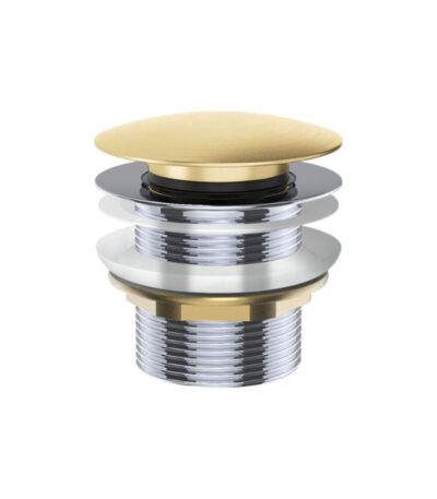 Fienza Universal Pull-Out/Pop-Up Brass Cap Bath Waste Non Overflow Urban Brass