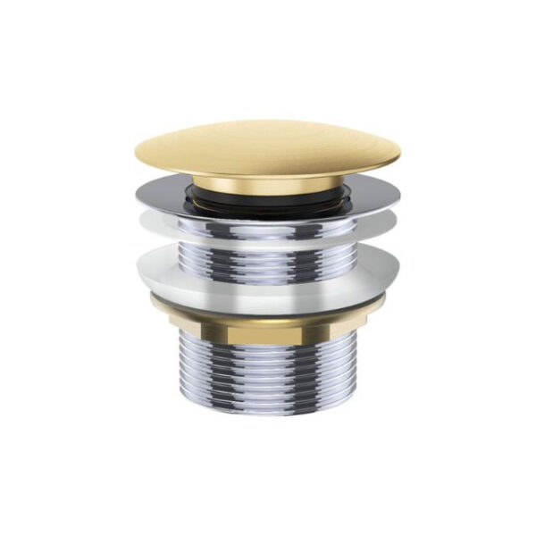 Fienza Universal Pull-Out/Pop-Up Brass Cap Bath Waste Non Overflow Urban Brass