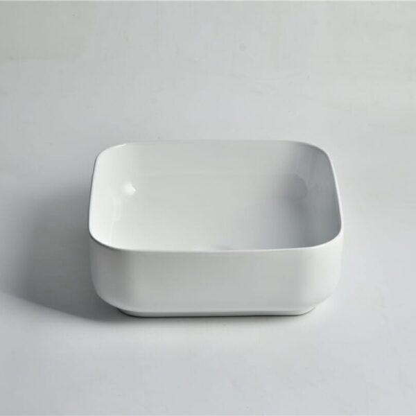 Fine Ceramic Gloss White Above Counter - CLA-423 | 380x380x140mm