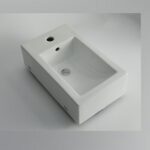 Fine ceramic Gloss White Above Counter/Wall-hung CLA Basin | 460x280x170mm | CLA-387-R