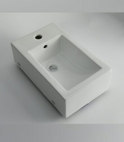 Fine ceramic Gloss White Above Counter/Wall-hung CLA Basin | 460x280x170mm | CLA-387-R