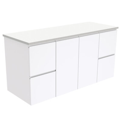 Fingerpull Gloss White 1200 Wall-Hung Cabinet