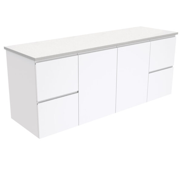 Fingerpull Gloss White 1500 Wall-Hung Cabinet