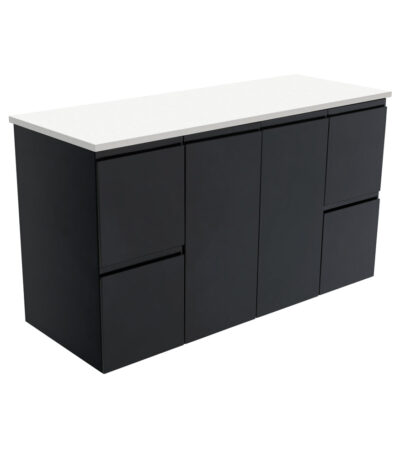 Fingerpull Satin Black 1200 Wall-Hung Cabinet