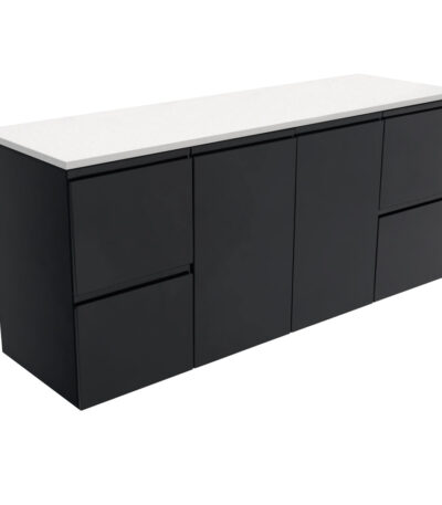 Fingerpull Satin Black 1500 Wall-Hung Cabinet