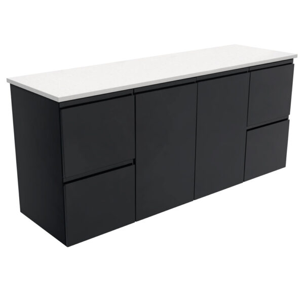 Fingerpull Satin Black 1500 Wall-Hung Cabinet