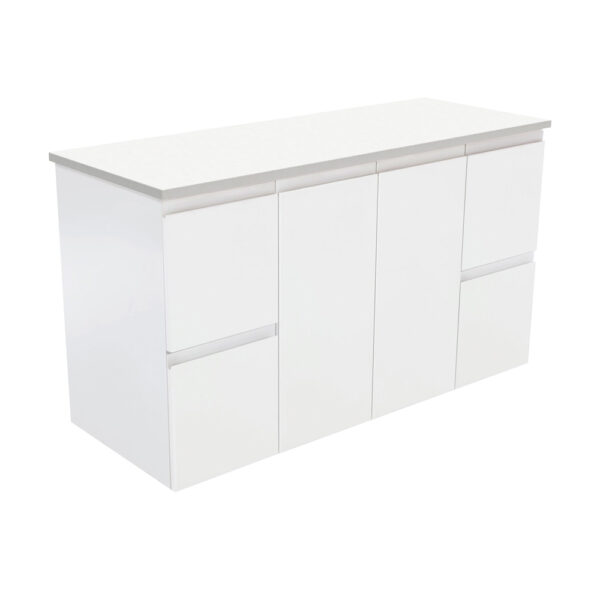 Fingerpull Satin White 1200 Wall-Hung Cabinet