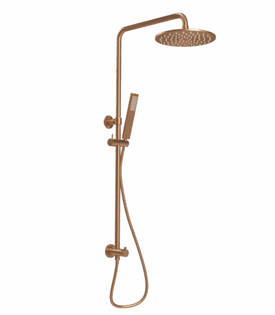 Finley Shower Rail Set - Brushed Copper
