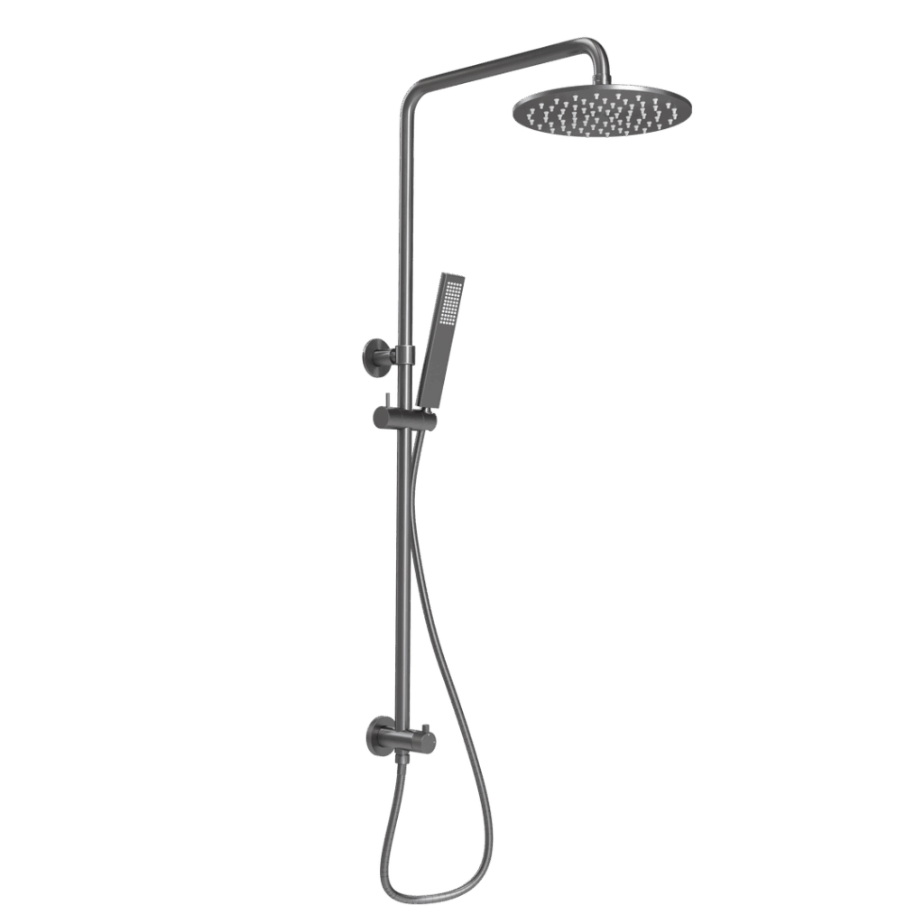 Finley Shower Rail Set - Brushed Gunmetal