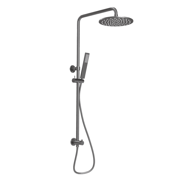 Finley Shower Rail Set - Brushed Gunmetal