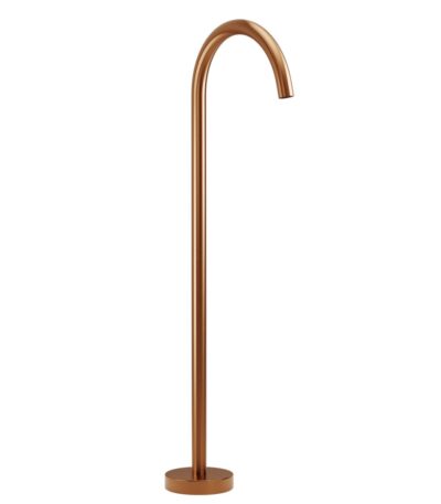 Floor Mounted Bath Filler - Brushed Copper