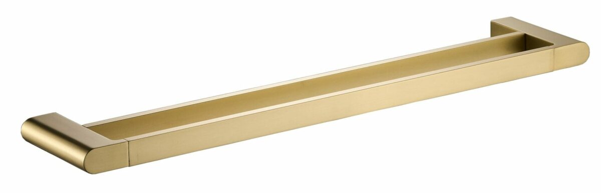 Flores Double Towel Rail 600 mm - Brushed Gold | 55302-600-BG