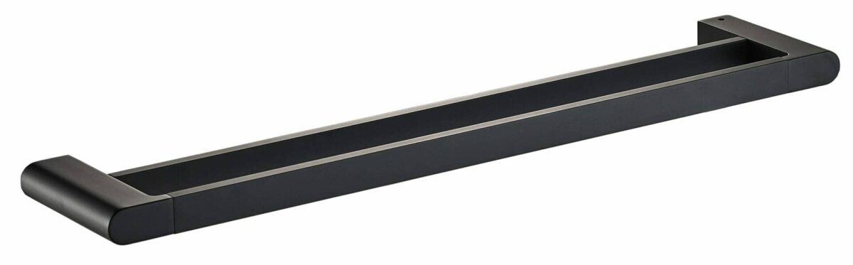Flores Double Towel Rail 600 mm - Matt Black | 55302-600-MB