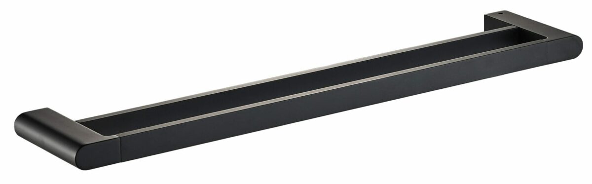 Flores Double Towel Rail 600 mm - Matt Black | 55302-600-MB