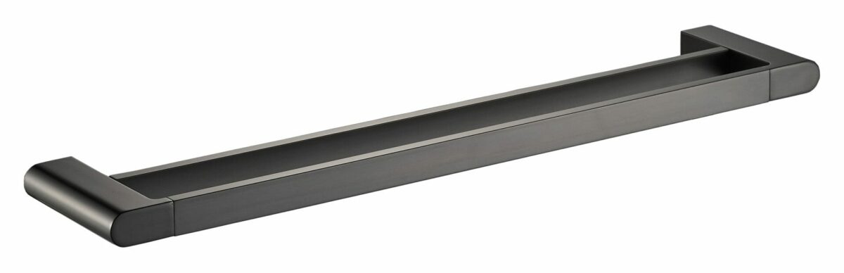 Flores Double Towel Rail 800 mm - Gunmetal | 55302-800-GM