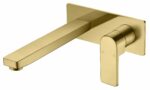 Flores Wall Basin Mixer - Brushed Gold | HYB135-601BG