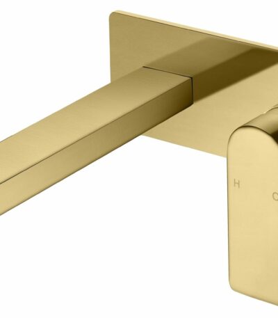 Flores Wall Basin Mixer - Brushed Gold | HYB135-601BG