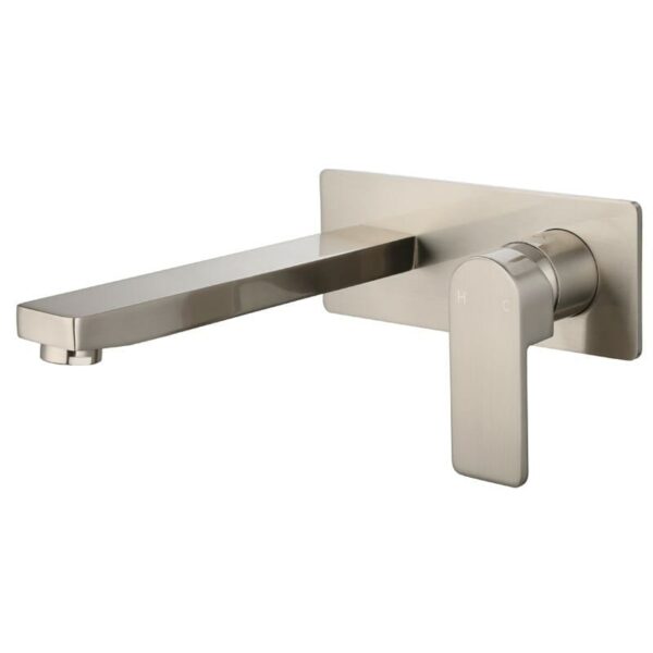 Flores Wall Basin Mixer - Brushed Nickel | HYB135-601BN
