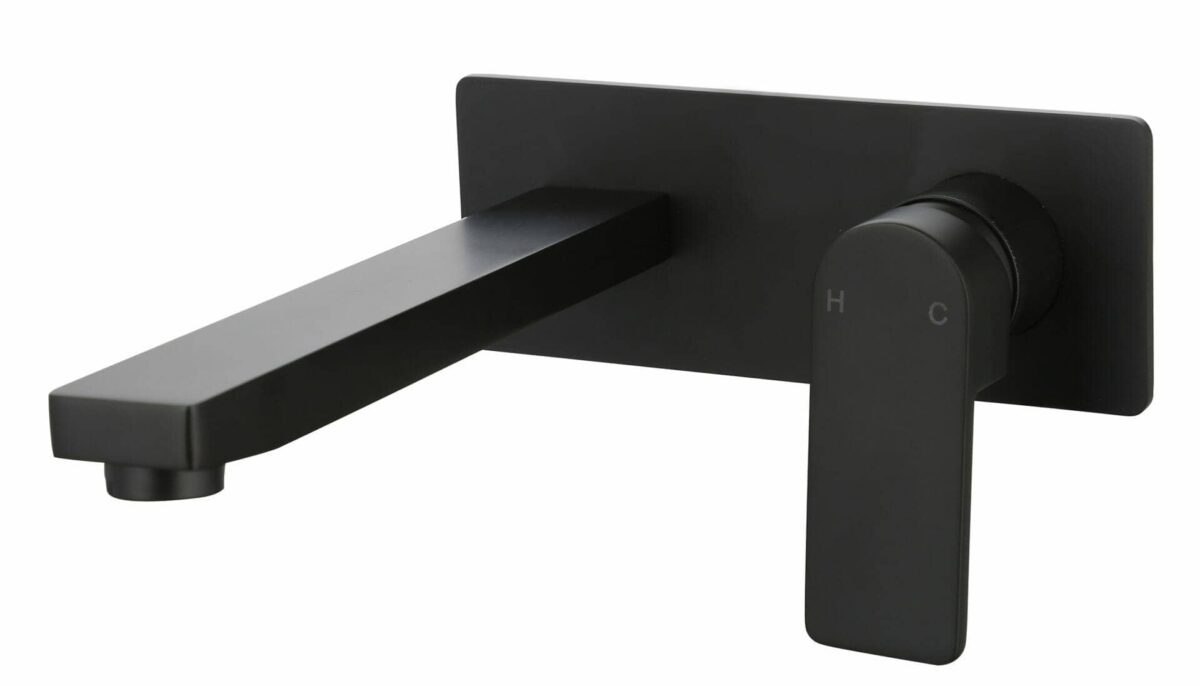 Flores Wall Basin Mixer - Matt Black | HYB135-601MB