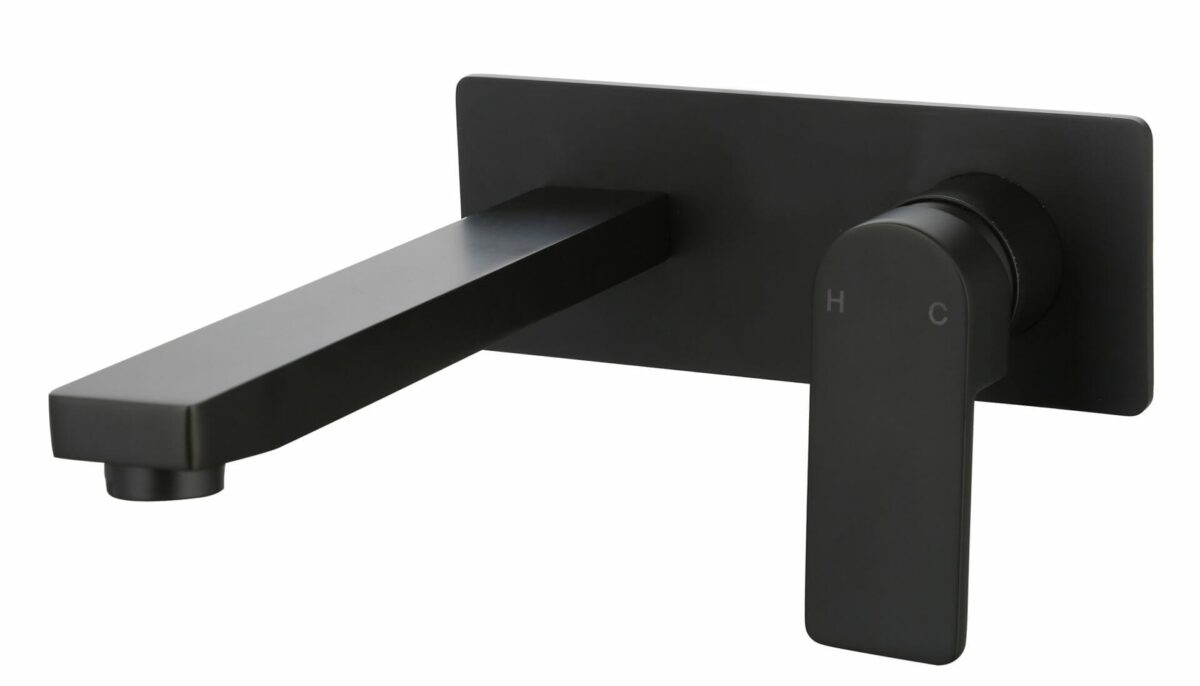 Flores Wall Basin Mixer - Matt Black | HYB135-601MB