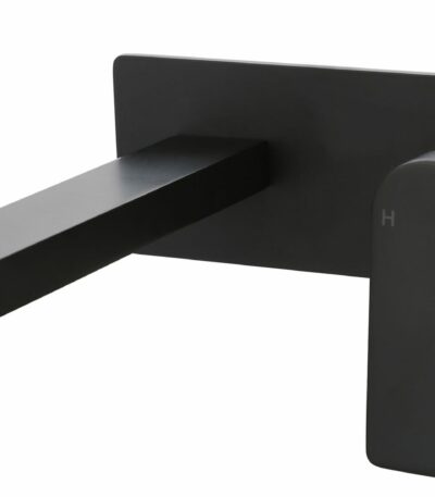Flores Wall Basin Mixer - Matt Black | HYB135-601MB