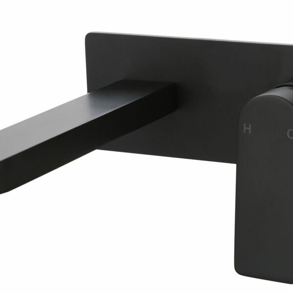Flores Wall Basin Mixer - Matt Black | HYB135-601MB